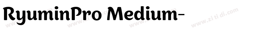 RyuminPro Medium字体转换